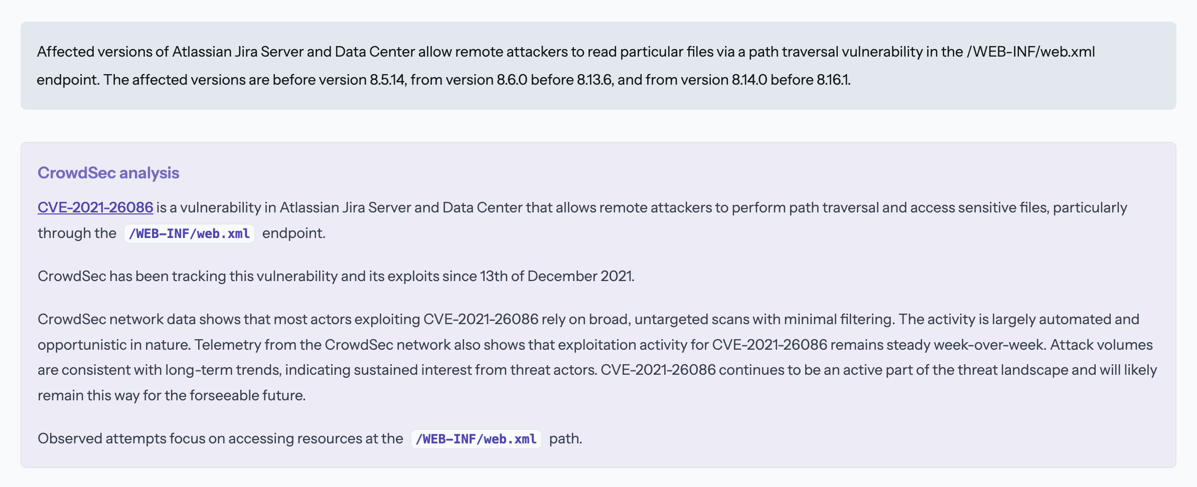 Screenshot — CVE Description